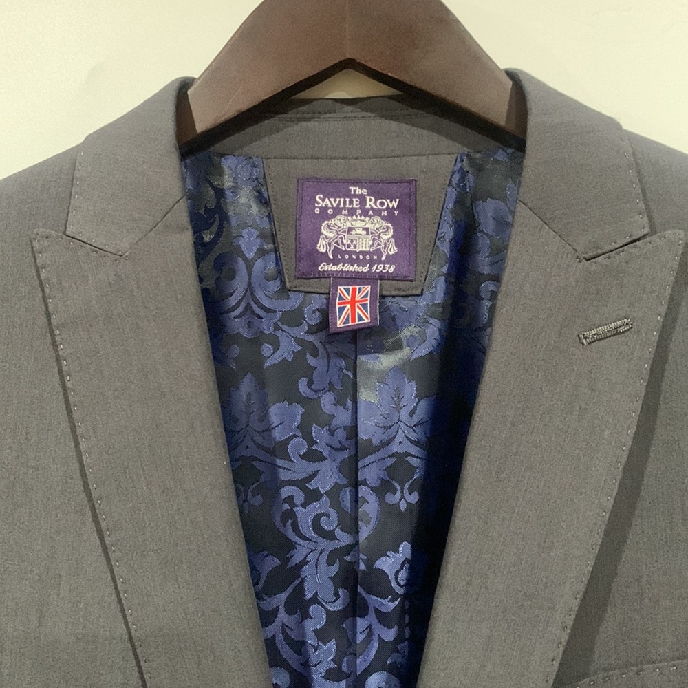Savile Row Charcoal Blazer 40R - Picture 3 of 10